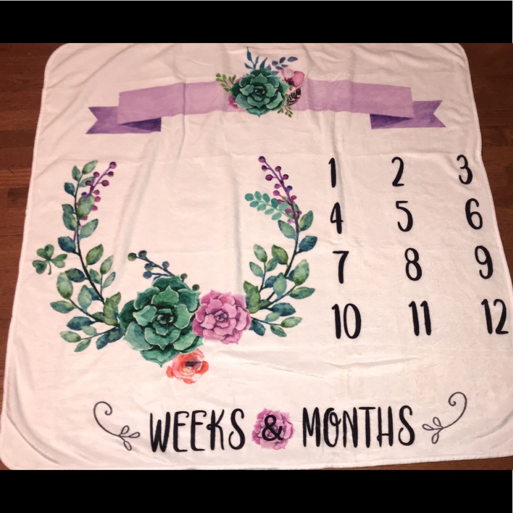 NEW Baby month week milestone blanket